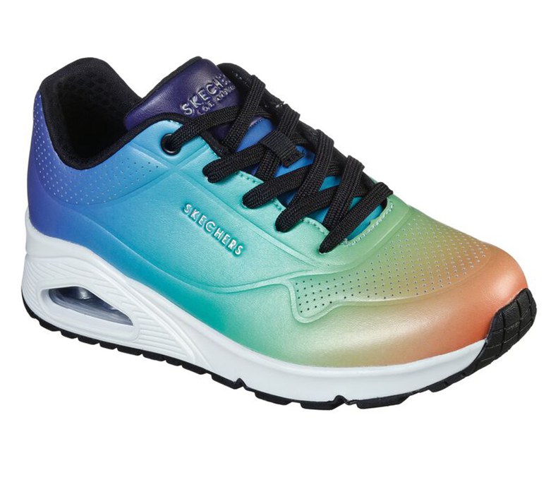 Skechers Uno - Spectrum - Womens Sneakers Black/Multicolor [AU-HE6569]